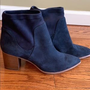 Sole Society Navy Suede Booties